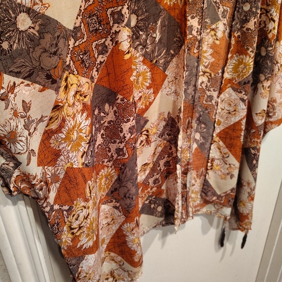 Maurices Multi Print Chiffon Open Front Cardigan Kimono One Size -Boho Festival - Picture 4 of 6